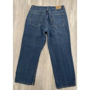 Open Trails Jeans Men's Tag 38x30 Approx 38x28 Blue Denim Straight Leg 100%Cotto
